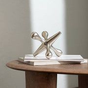 Decorative Cast Aluminium Silver Color Jack Paperweight