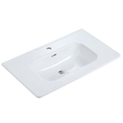 BB04-30-301, Integrated white ceramic basin, drain not included
