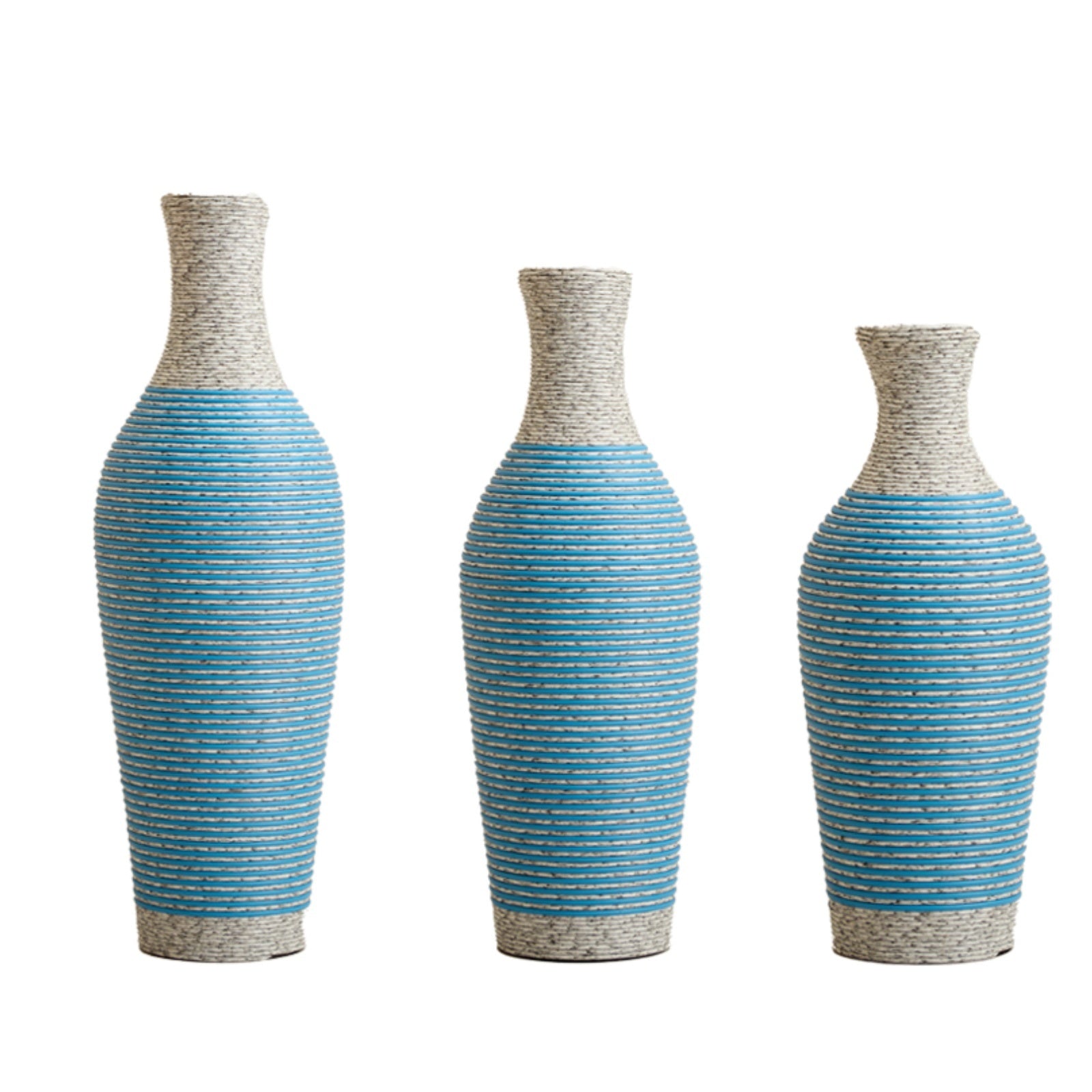 Desktop Vase, Brown Decorative Floor Vase, Classic and Neat Floor Vase, High Independent Flower Stand, Artificial Vine Vase, PVC Floor Vase, Home Decoration Flower Stand Set of 3 pieces