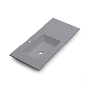 DAX Mara Matt Mist Basin Solid Surface Left Single Bowl 40 Inches (70-30)