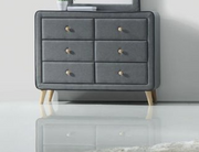 Valda Light Gray Fabric Dresser