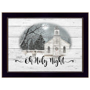 'OH HOLY Night' By' By Billy Jacobs, Ready to Hang Framed Print, Black Frame