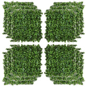 Artificial Grass Wall Panel Backdrop, 12 20' x 20' Boxwood UV Protection Privacy Coverage Panels for Indoor & Outdoor Decor, Wall & Fence Covering, Sweet Potato, Green
