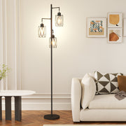 67 Inch 3-Light Tree Floor Lamp with Foot Switch, Easy to Assemble