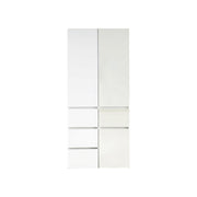 Elise Modular Wood Closet System with Mirror in White - Customizable Storage Solution