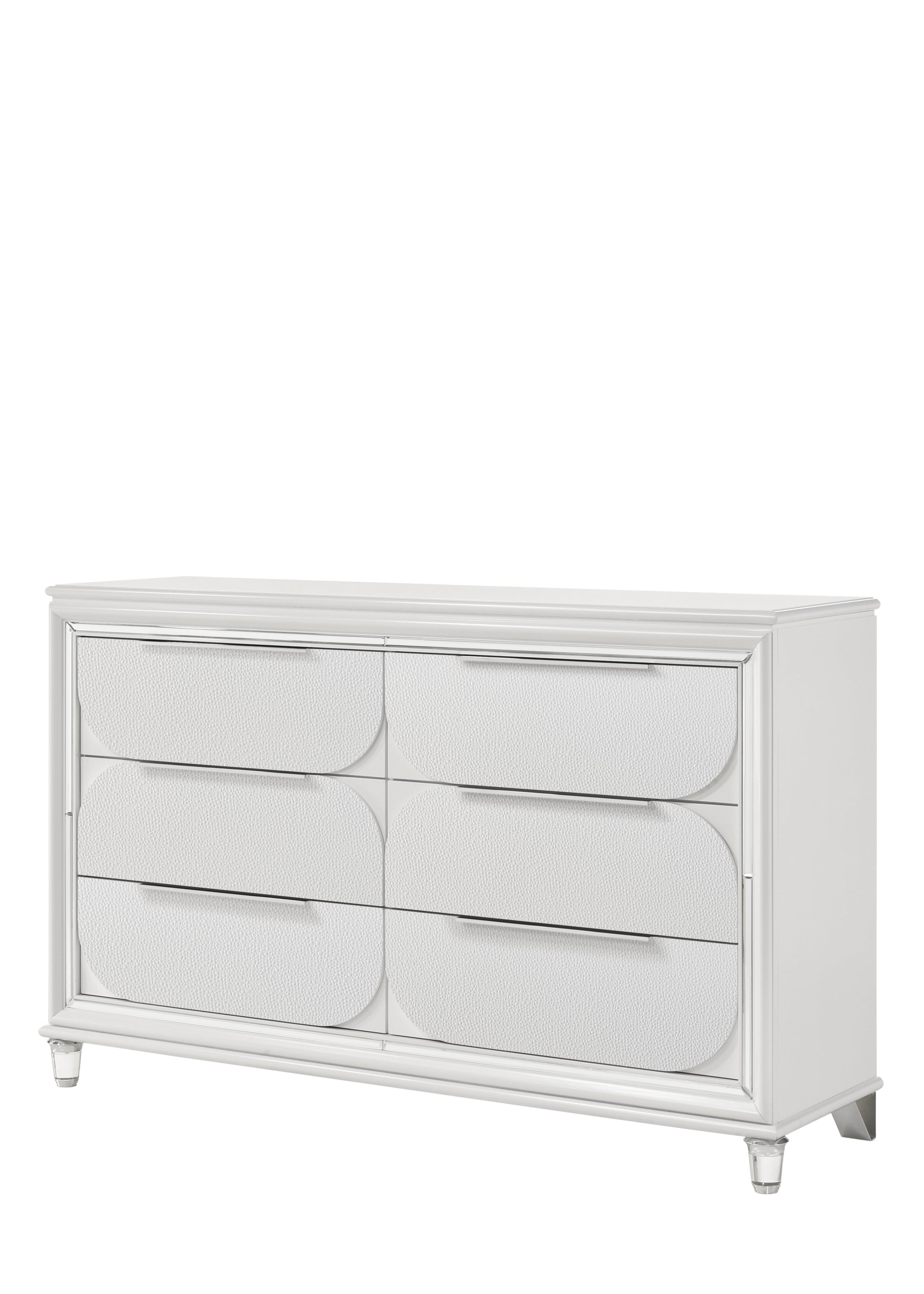 Tarian Pearl White Finish Dresser
