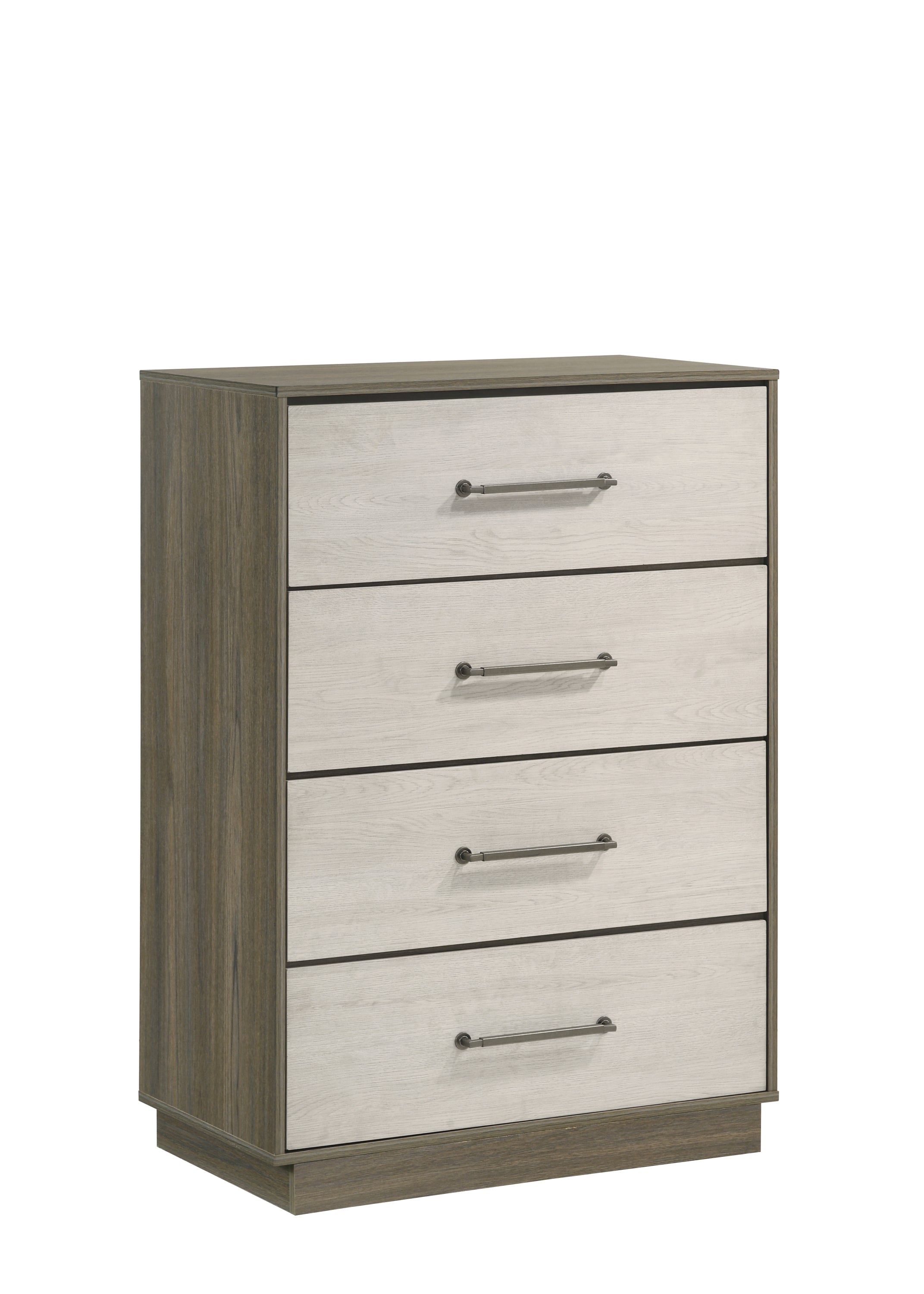 Gem Modern Style 4-Drawer Chest Made with Wood in Beige & Brown