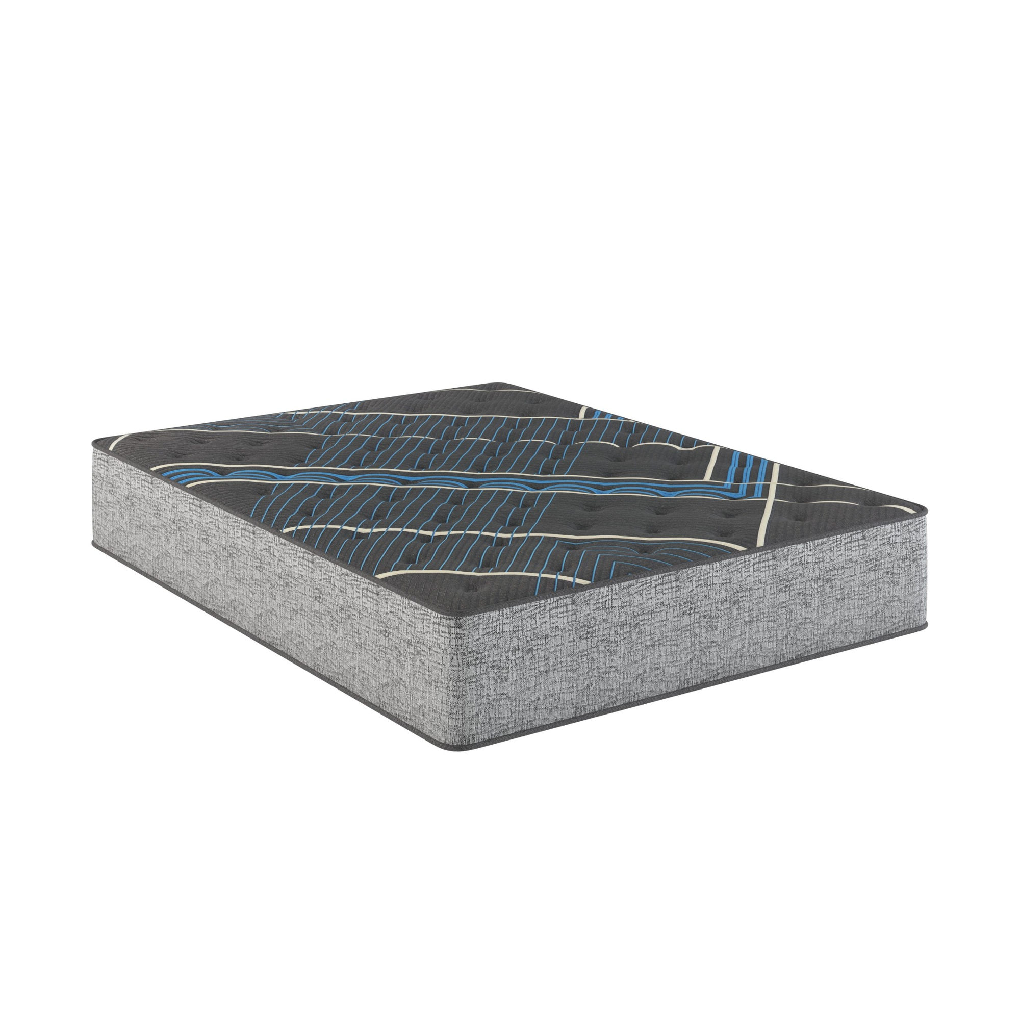 Restonic Comfort Care 14' Hybrid Mattress, Firm Support, Cooling Technology, Grey Blue, Foam, Twin Size