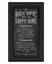 'Recipe for a Happy Home' by Susan Ball, Ready to Hang Framed Print, Black Frame