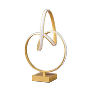 19' In Abstract Infinity Matte Gold Modern Table Lamp