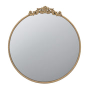 30' x 32' Round Gold Mirror, Wall Mounted Mirror with Metal Frame for Bathroom Living Room