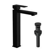 Black Bathroom Faucet With Pop Up Drain, Black Faucet for Bathroom Sink, Single Hole Bathroom Faucet Modern Single Handle Vanity Basin Faucet