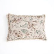 Linen Printed Lumber with Fringes (Brown & Green)-16'X24'