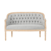 French Country Chesterfield Style Tufted Loveseat