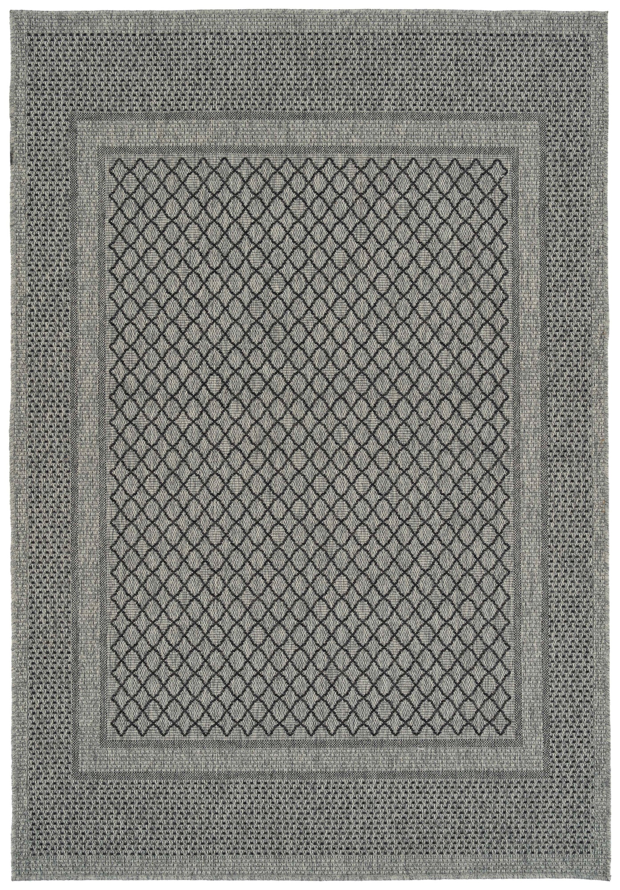 Modern, Transitional, Geometric, Southwestern, Textured High-Low Cut & Loop 5'3' x 7'6' Rectangle Area Rug
