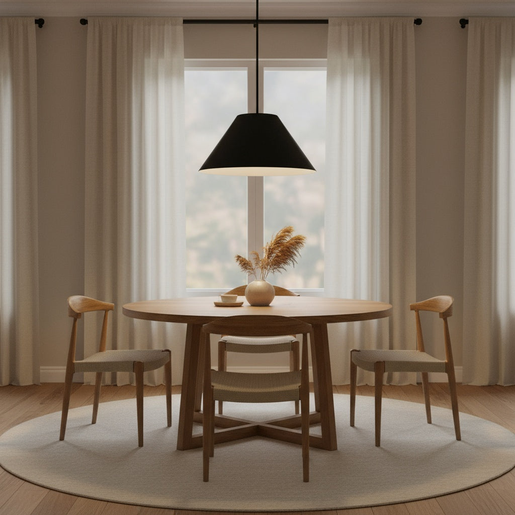 22 inch Diameter Integrated LED Black Pendant