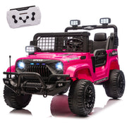 24V 100W*2 Kids Ride On Car w/ Remote Control - 3 Speed Adjustable,LED Headlights,4-Wheel Shock Absorption,USB/MP3 Charging & Battery Indicator,Bluetooth & music - Electric Toy Car for kids 3-8