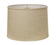 Slant Retro Drum Hardback Lampshade with Washer Fitter, Stonewash