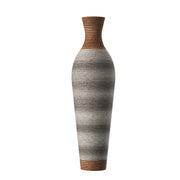 39-Inch-Tall Vase, Brown Decorative Floor Vase, Classic Neat Floor Vase Tall Freestanding Flower Holder, Artificial Rattan Vase, PVC Floor Vase, Flower Holder for Home Décor