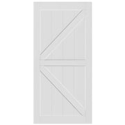 CRAZY ELF 24' x 84' 'K' Style Real Primed Door Slab, DIY Panel Door, Modern Interior Barn Door, Moisture-proof, Anti-deformation, Pre-Drilled Ready to Assemble, Suitable for Pre-hung and Barn Door