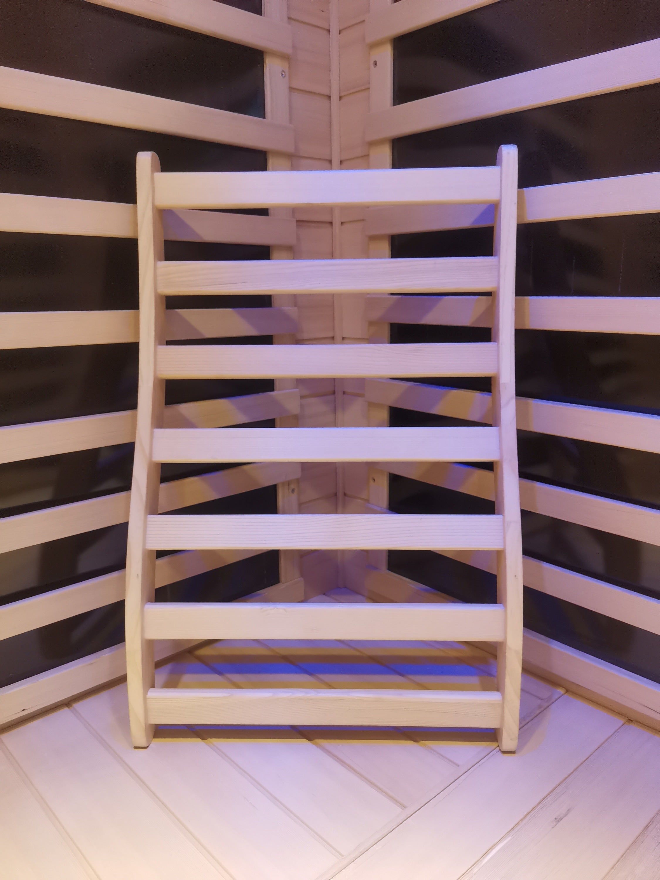 Hemlock round stick Sauna backrest