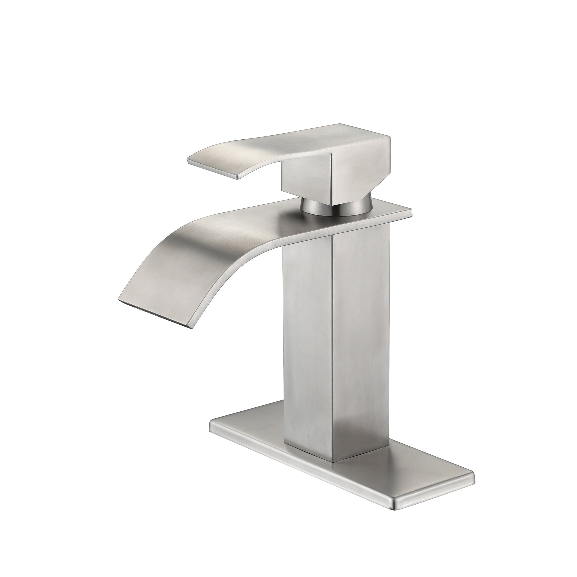 Waterfall Spout Single Handle Bathroom Sink Faucet