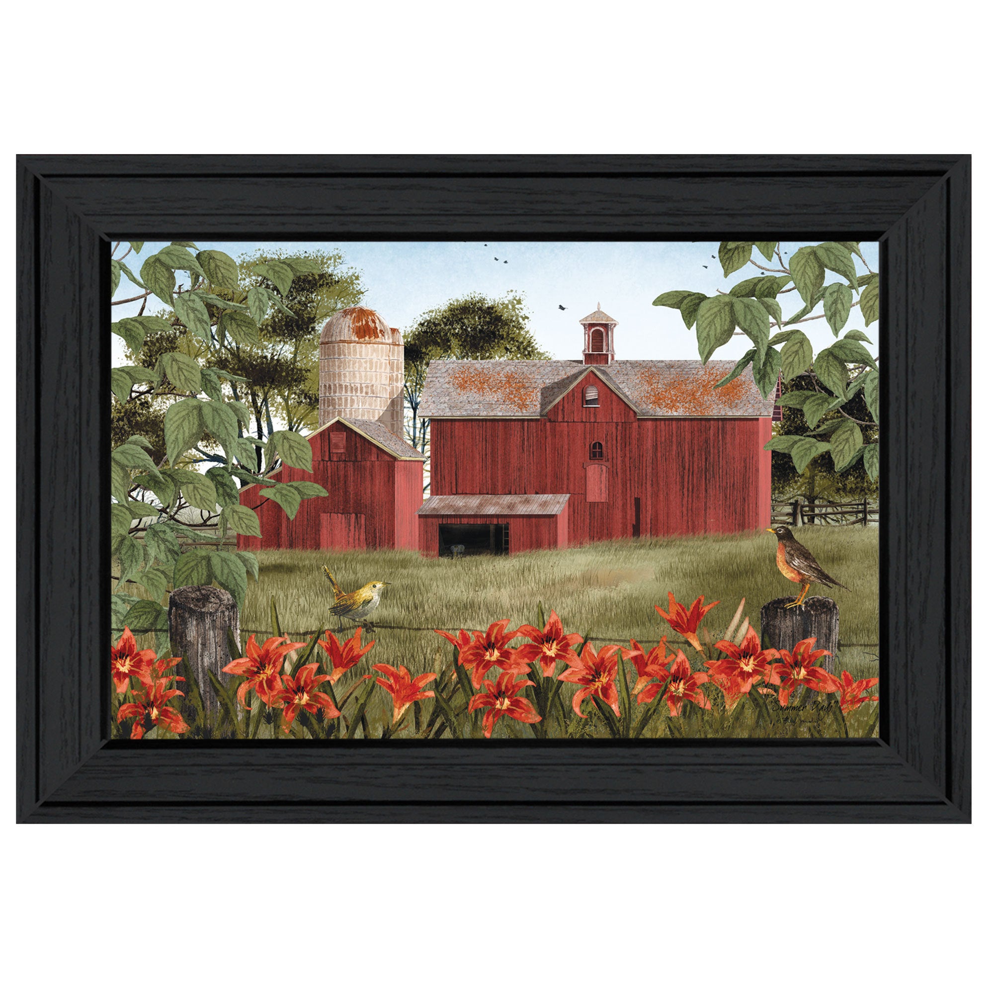 'Summer Days' By Billy Jacobs, Ready to Hang Framed Print, Black Frame