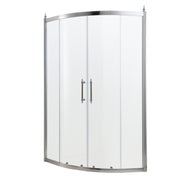 36' x 75' Chrome Framed Shower Door with Clear Tempered Glass