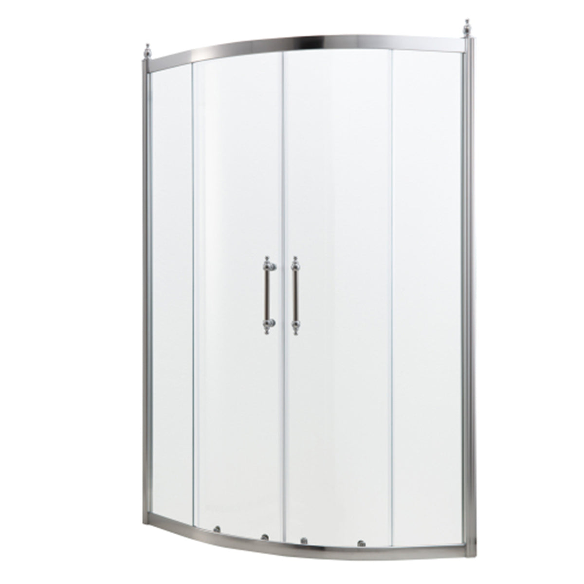36' x 75' Chrome Framed Shower Door with Clear Tempered Glass