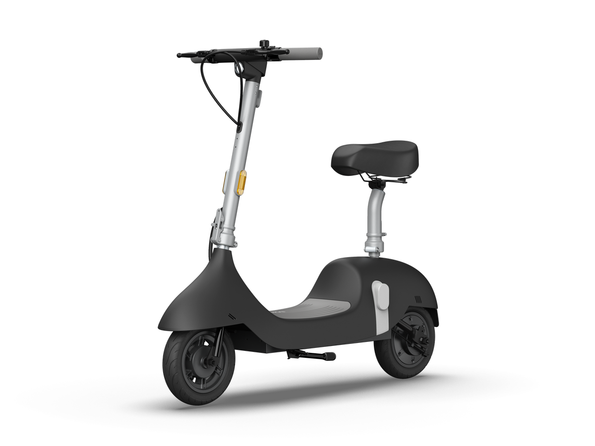 Electric Scooter with Foldable Seat w/35 Miles Operating Range & 15.5mph Max Speed - Black