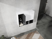 12' Bathroom Side Cabinet,3-Soft Close Doors,Float Mounting Design,12*3(KD-Packing)