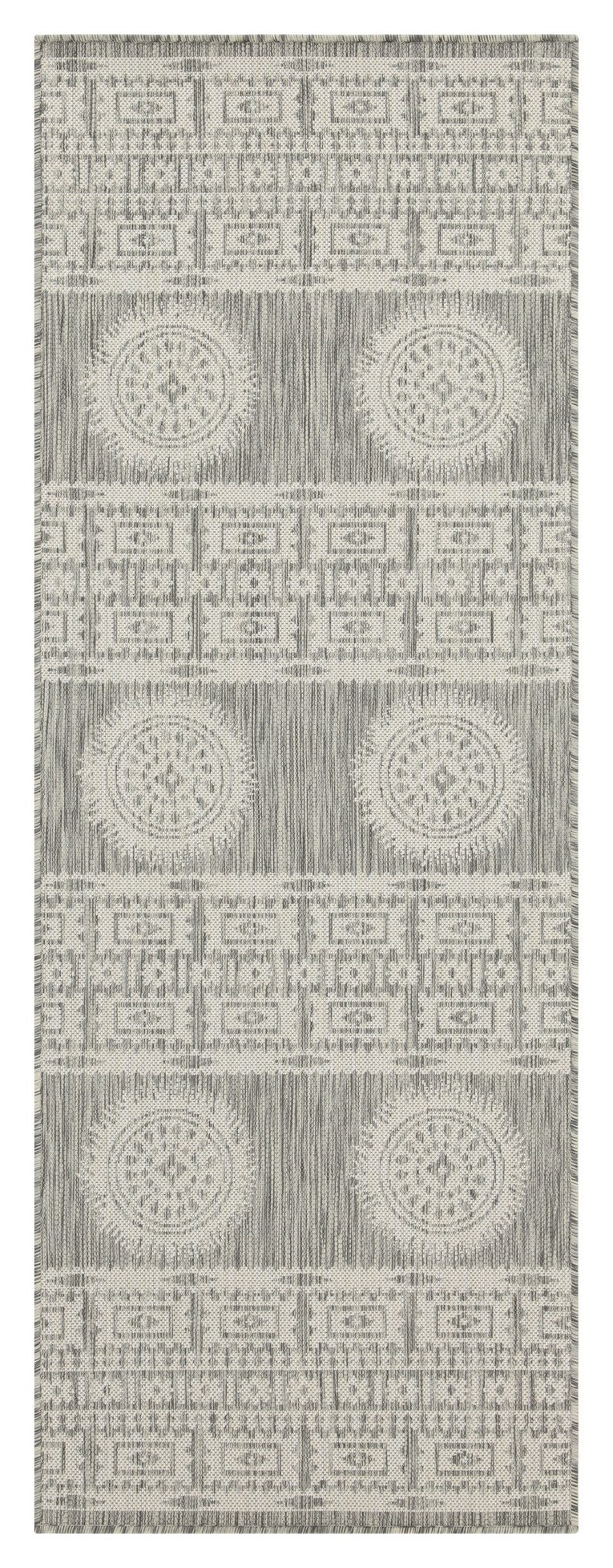 Sunshine GC_HAR2024 Silver 2 ft. 7 in. x 7 ft. 3 in. Indoor/Outdoor Area Rug