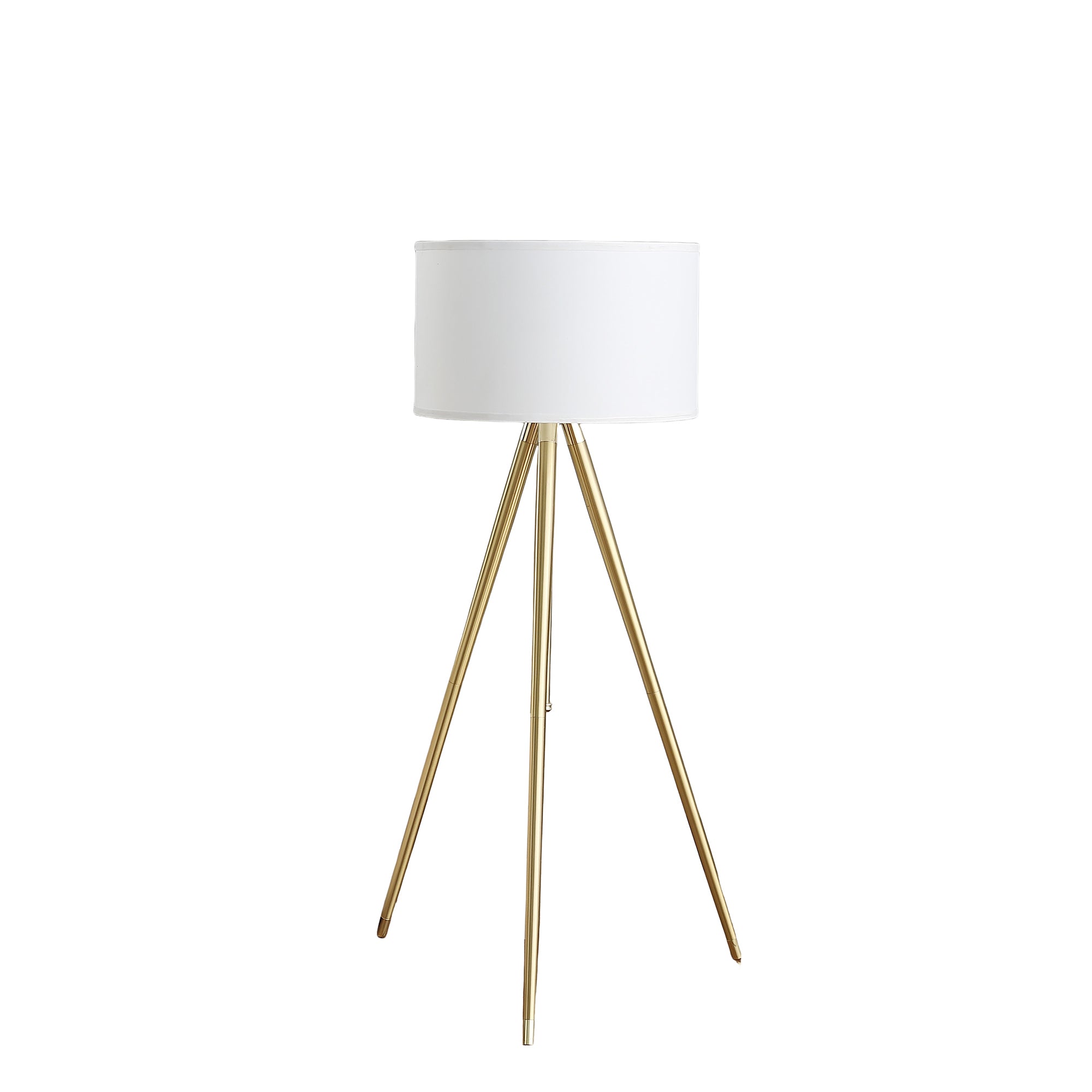 64' - 47'H Adjustable Height Brass/Shiny Gold Modern Tripod Floor Lamp for Living Room, Standing Lamp for Bedroom