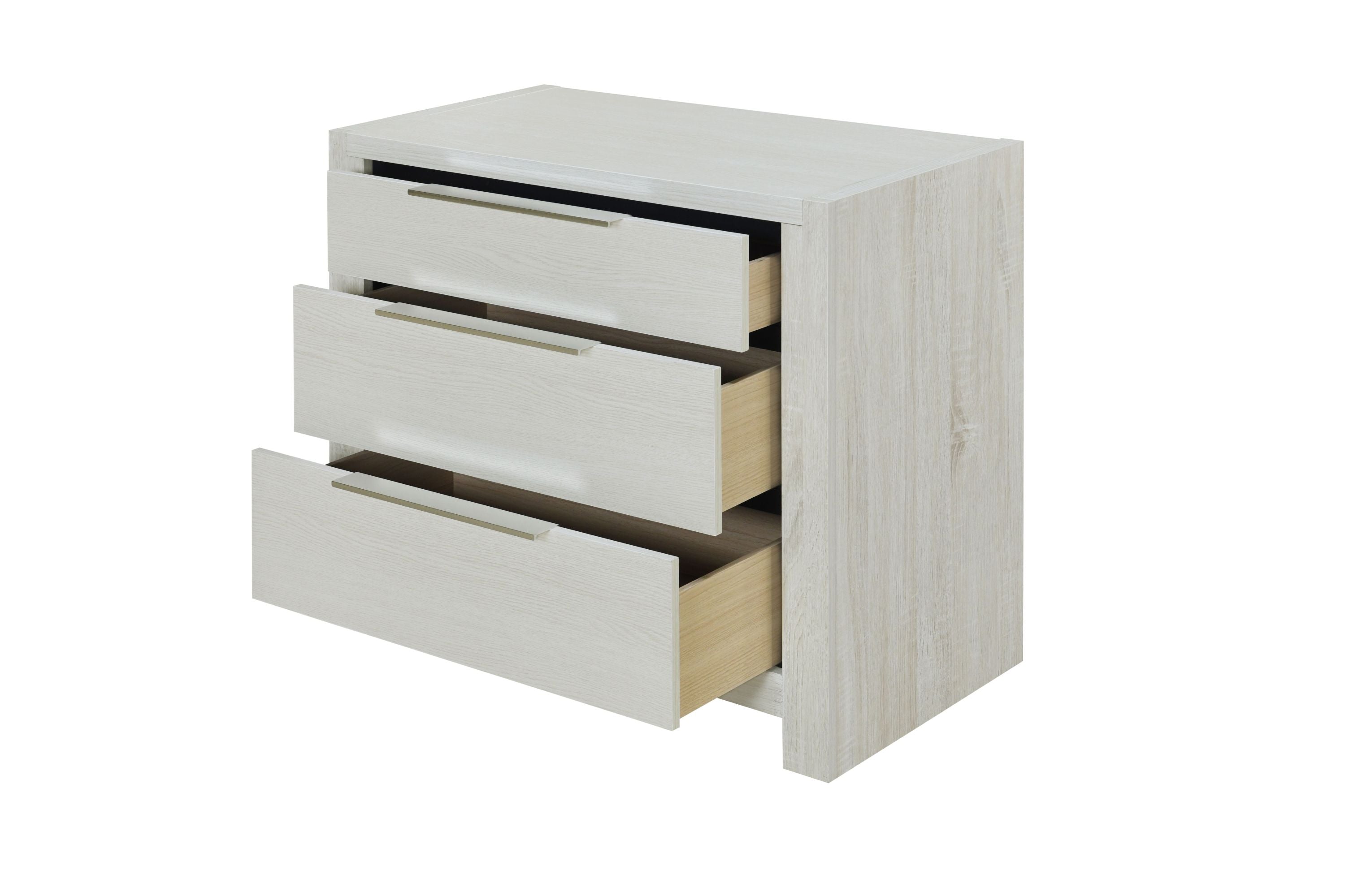 Jehoram Beige Nightstand, No Assembly Required