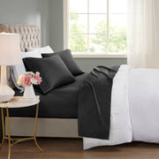 4 PCS Full Cooling Cotton Blend Sheet Set Black