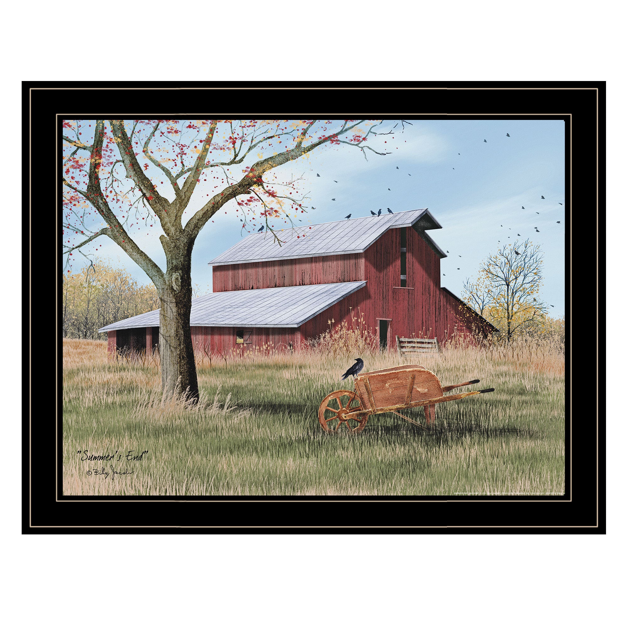 'Summer's End' by Billy Jacobs, Ready to Hang Framed Print, Black Frame