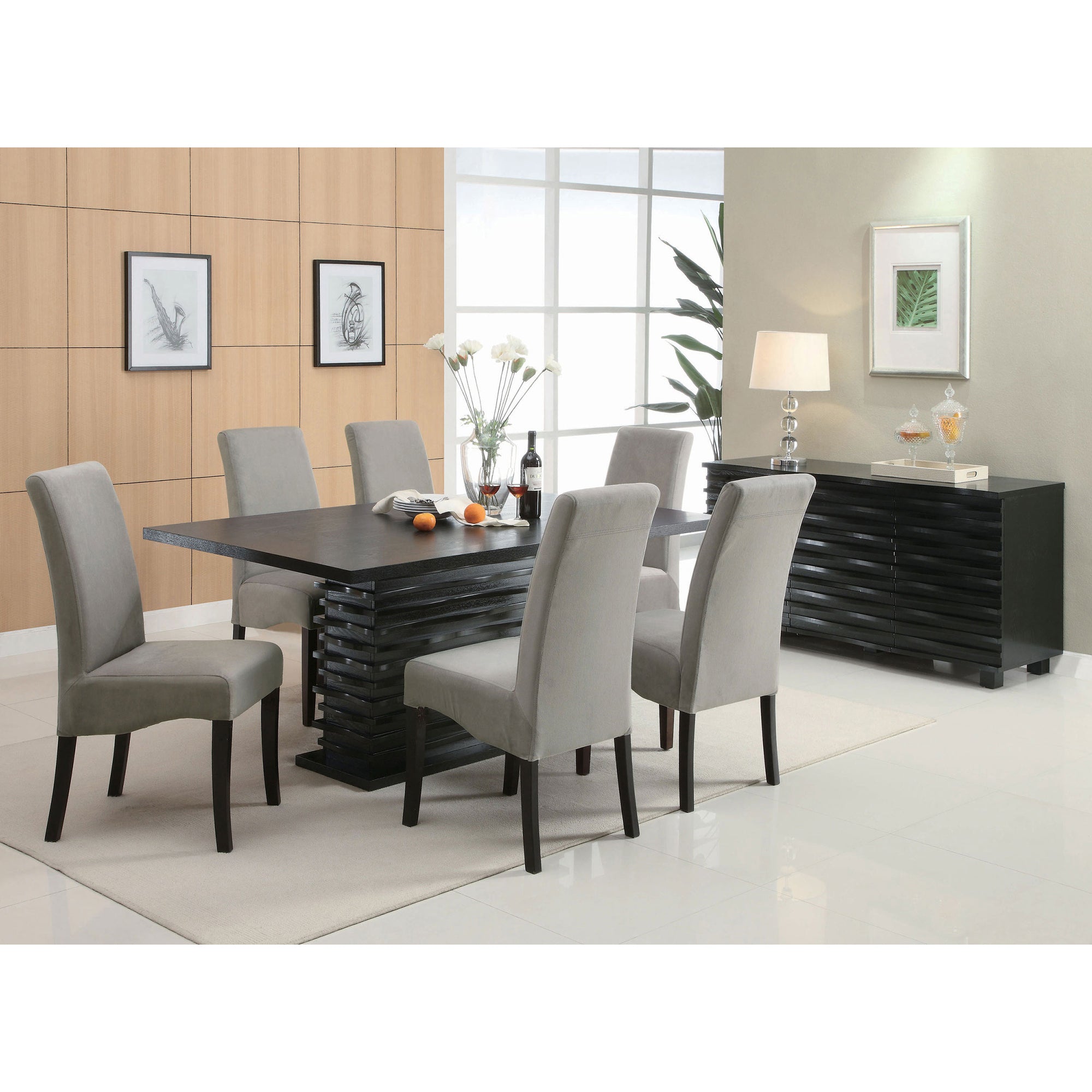 Monette Black Rectangle Dining Table