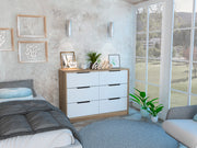 Marion Slide And Pull Dresser, Four Drawers