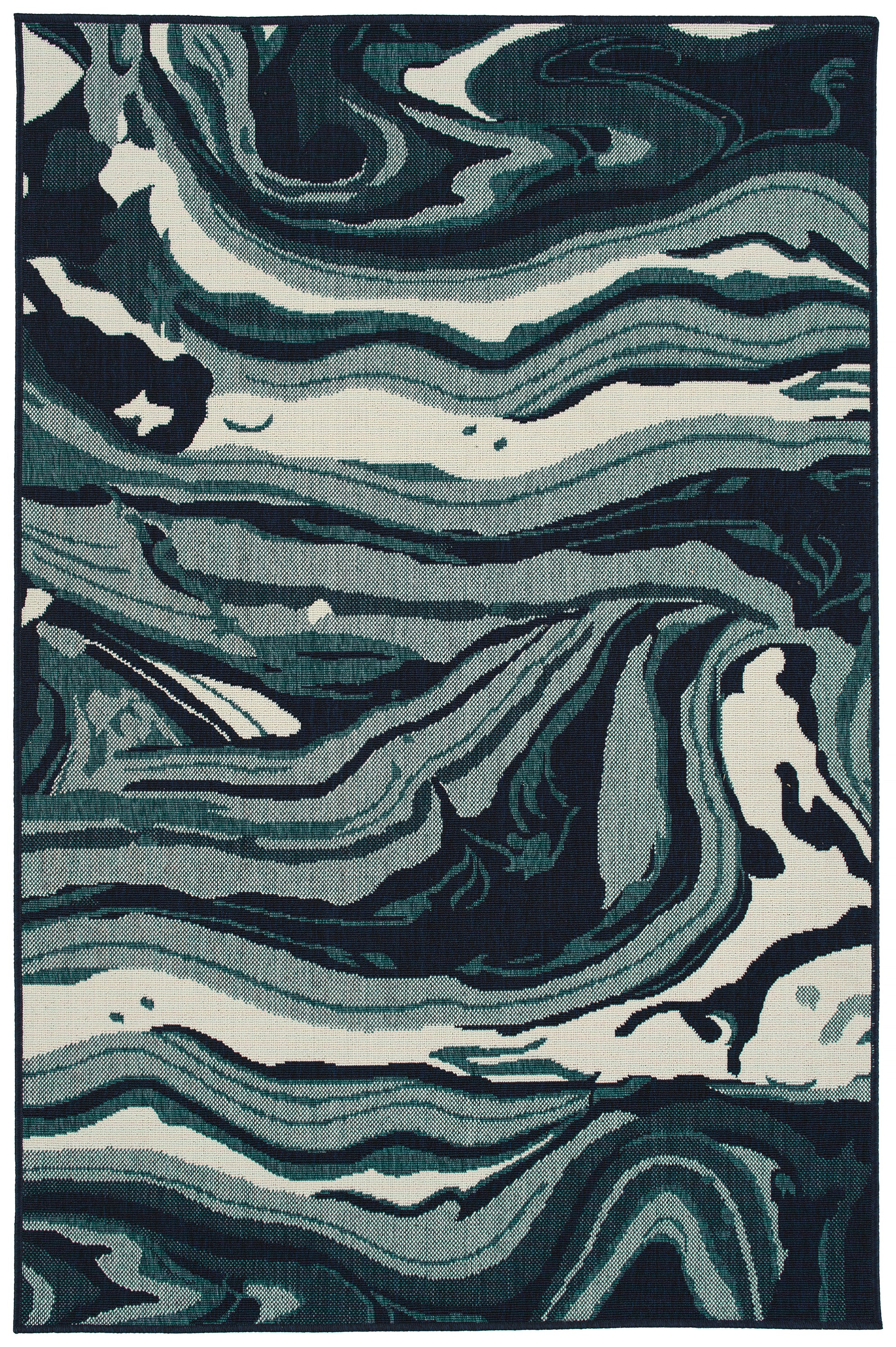 Modern, Abstract, Textured Cut Pile 1'11' x 3'7' Rectangle Throw Rug