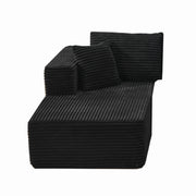 Modular Sectional Couches for Living Room: Left Facing Chaise Longue (Beige) ,SF502DBK