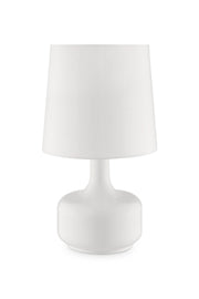 17.25' Tall 'Cheru' Modern Mid-Century Touch On Table Lamp, Powder White
