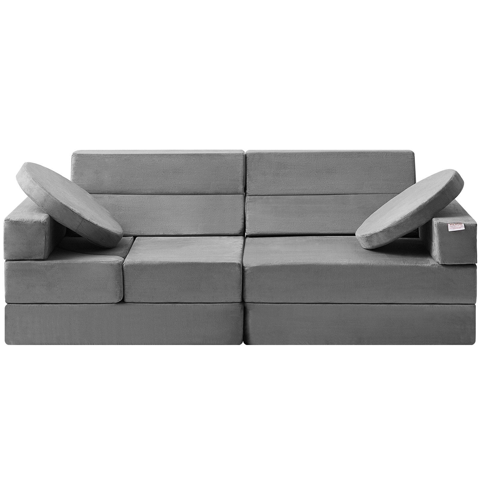 Play Couch, Modular Kids Nugget Couch 15pcs, Toddler Foam Sofa Couch with High-density 25D Sponge for Playing, Creating, Sleeping, Imaginative Kids Furniture for Bedroom and Playroom