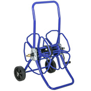 Outsunny Garden Hose Reel Cart, Hold Up to 98' of 5/8' Hose (Hose Not Included), Portable Water Hose Cart with Wheels for Yard, Lawn, Blue