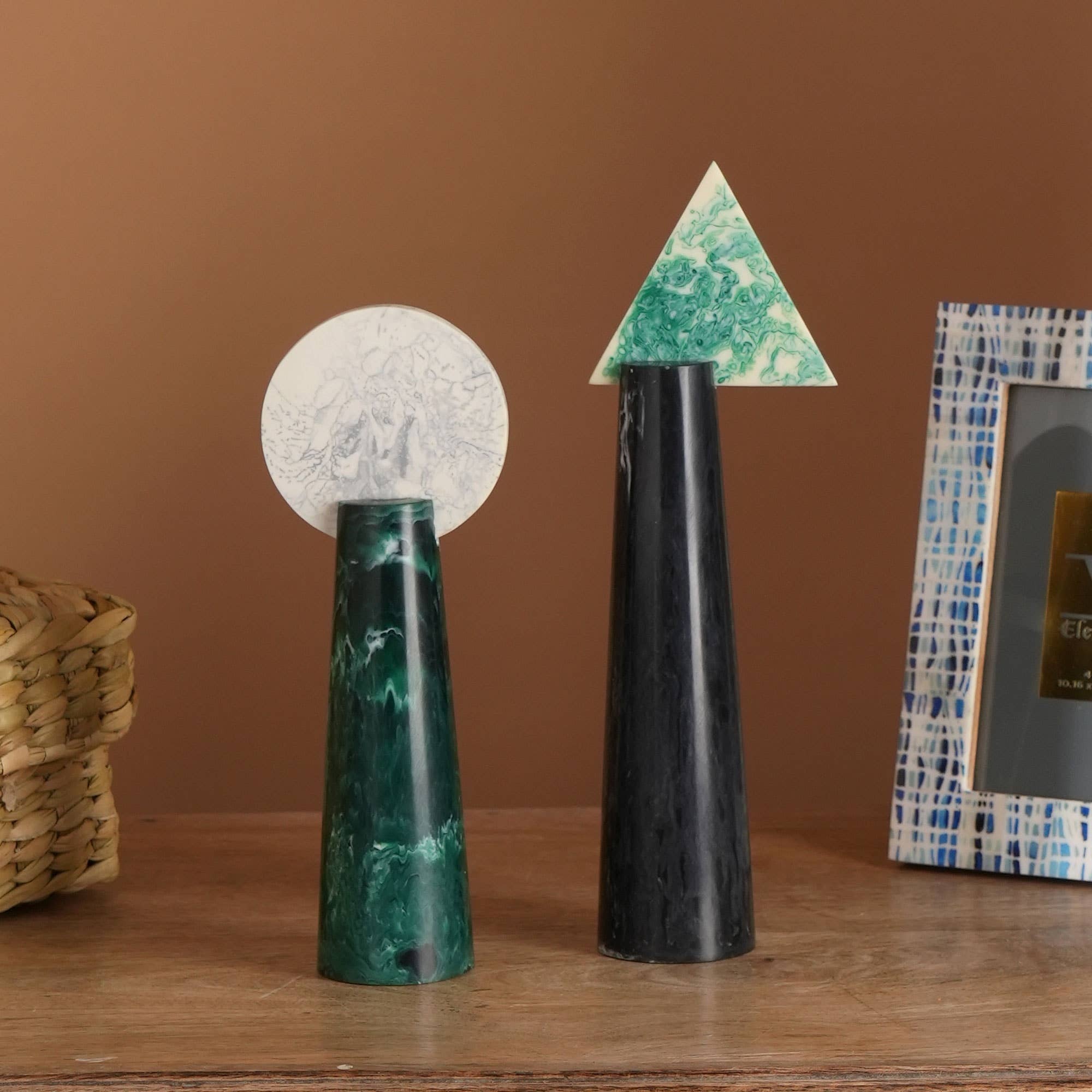 Cambell Handcrafted Marble Green Decorative Accent for Home Decor