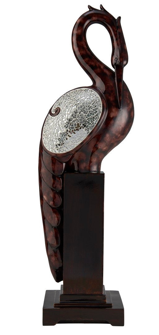 26.5 In Folius Floral Foliage Long Neck Crane Bird Decoration