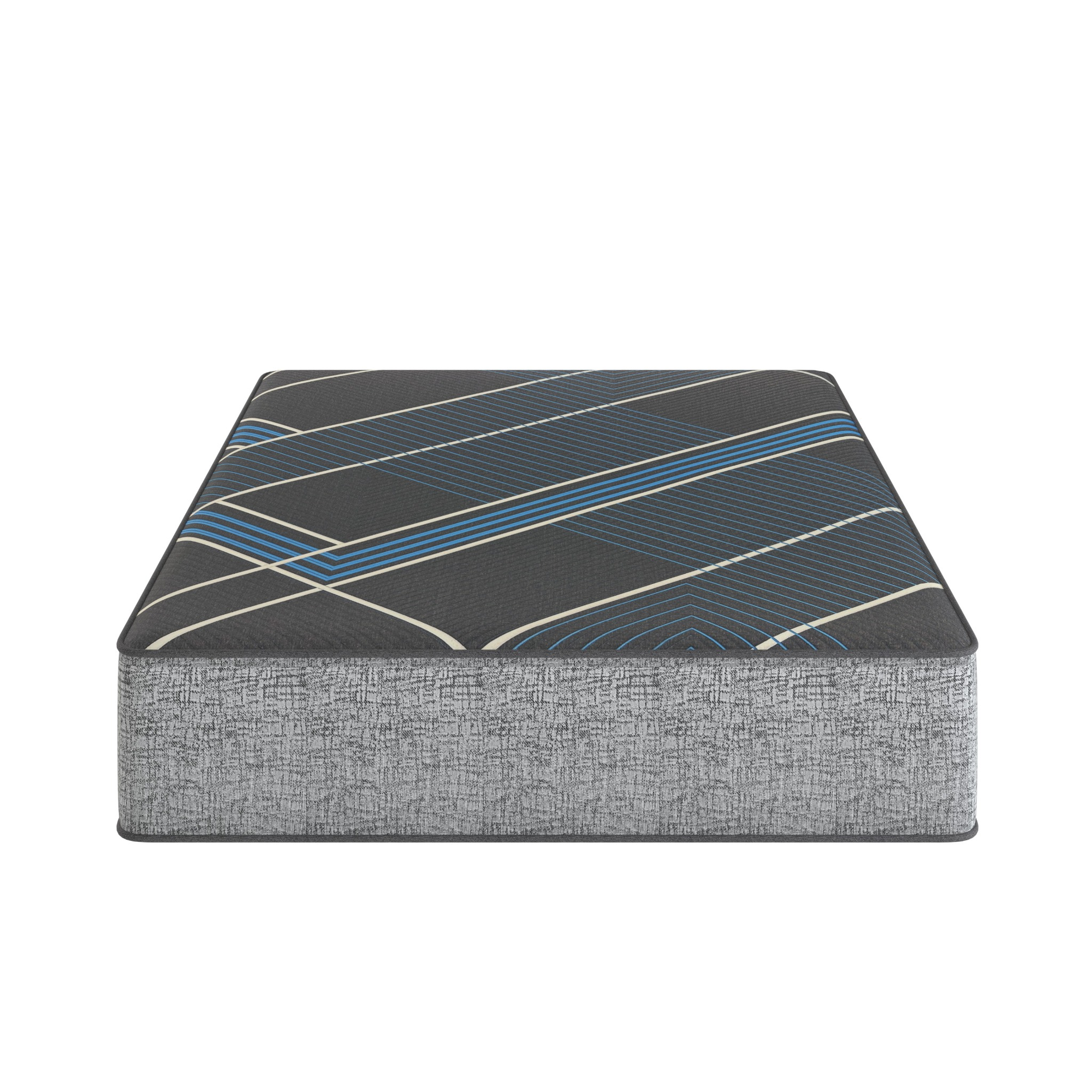 Restonic TempaGel 13' Plush Mattress with Dual Cooling, Grey+Blue, Foam, Queen Size