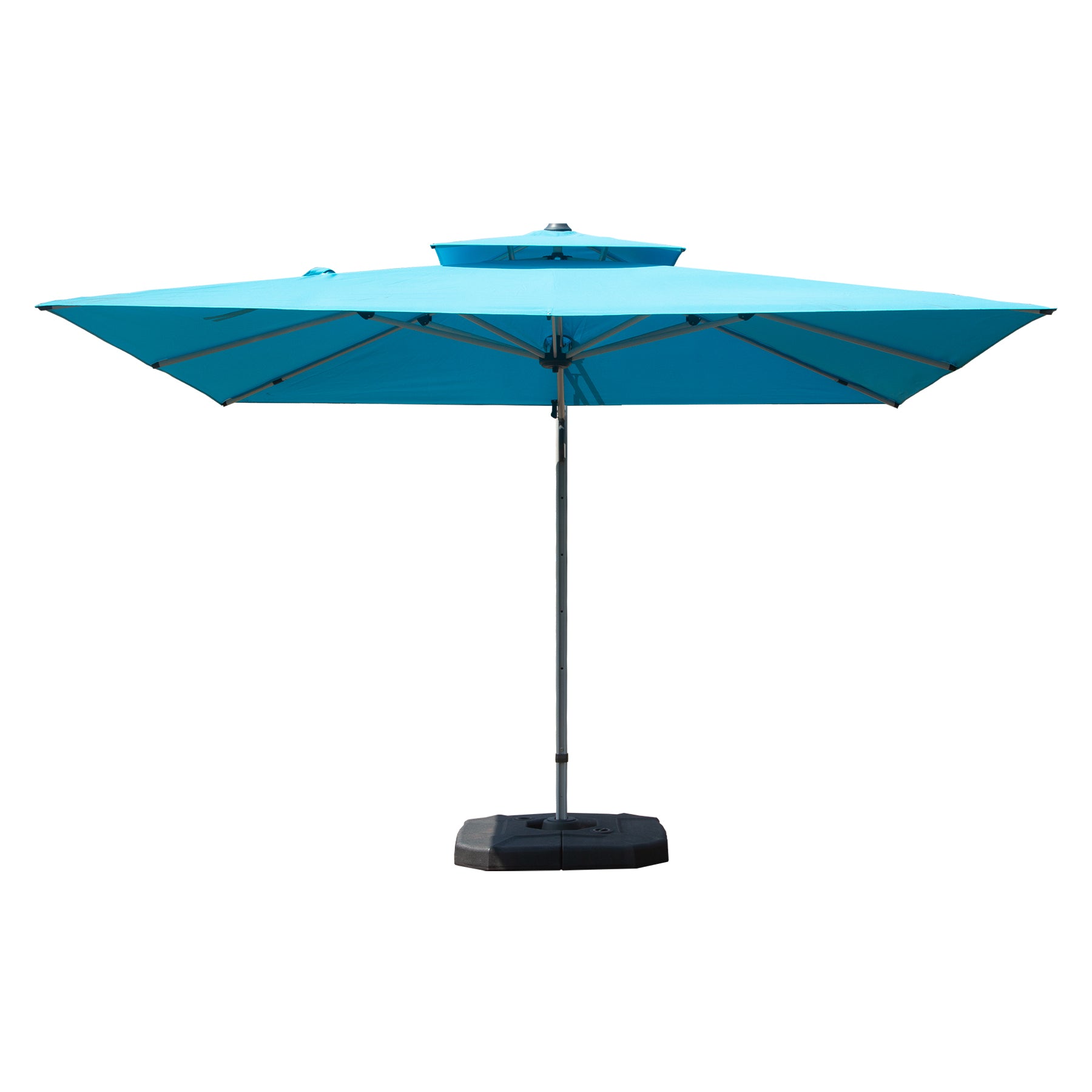 9'x 11' Rectangle Cantilever Umbrella with Center Pole, Lake Blue (Base Not Included)