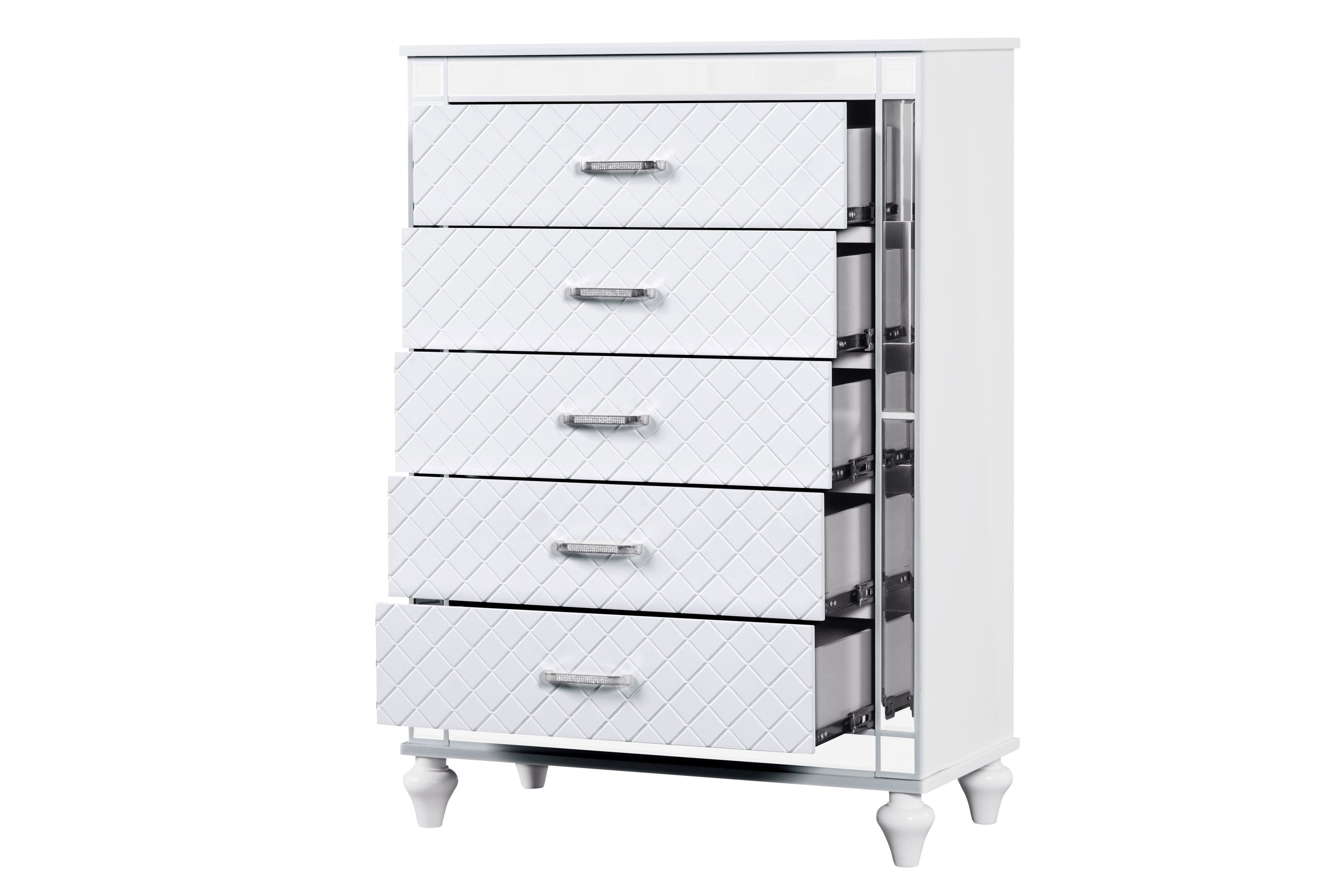 Livorno G02790-CH Chest , Silver Champagne