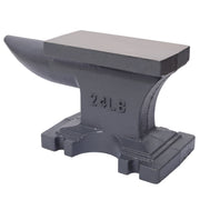 24LB(11KG) Cast Iron Anvil,with Single Horn Round Horn and Stable Base,for Bending, Shaping,and Twisting,Gray