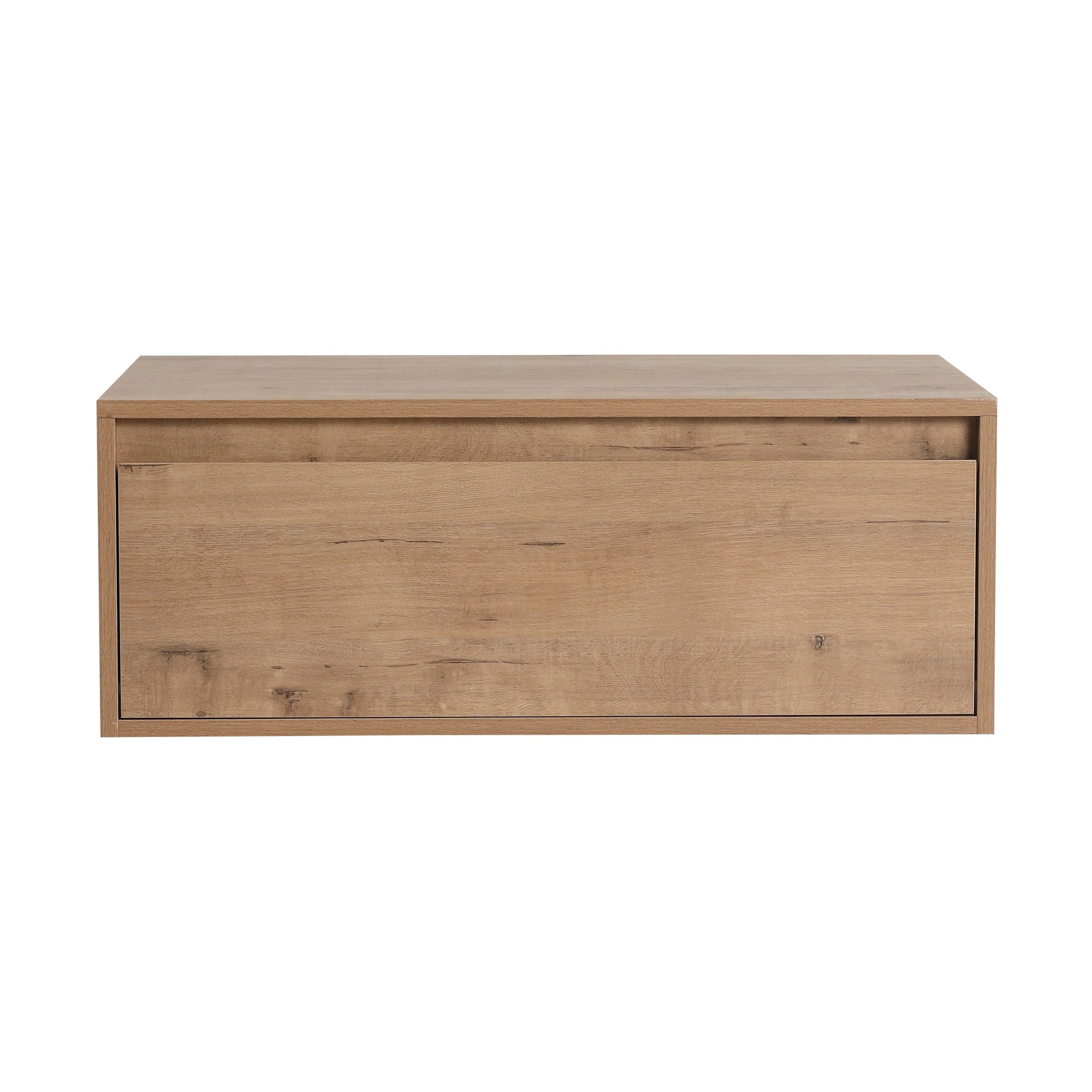 Contemporary 30' Bathroom Cabinet with Soft Close Drawer in Imitative Oak Finish -Excluding Sink